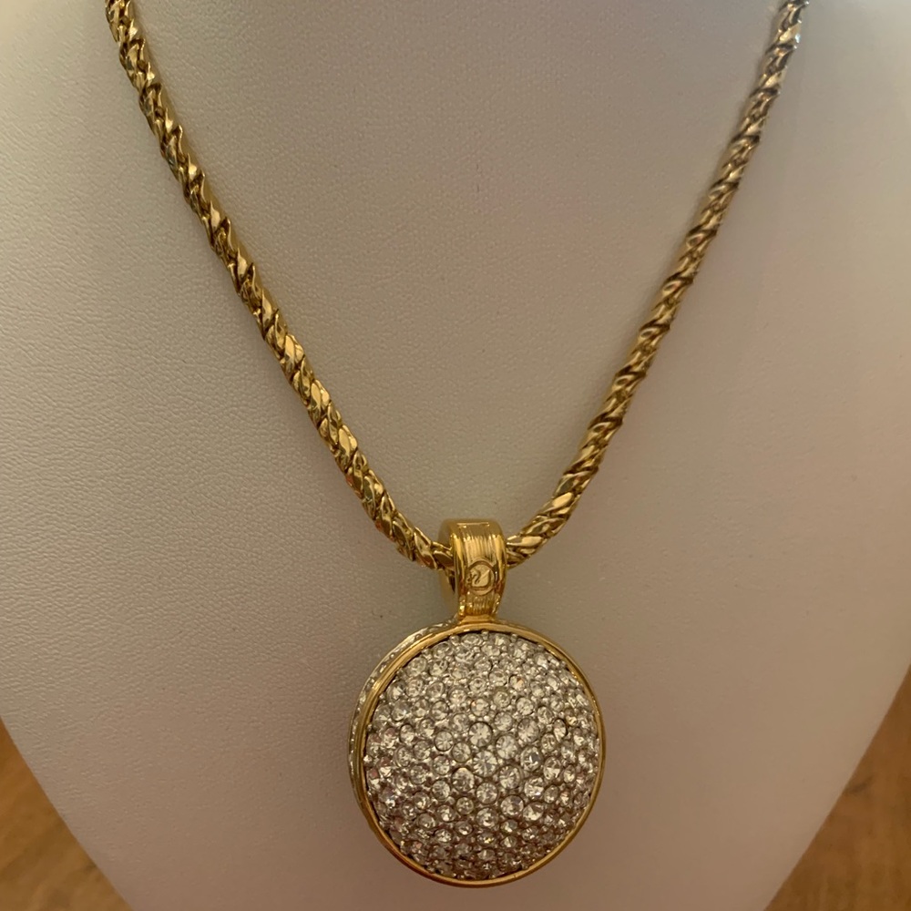 Swarovski Elegant Gold and Silver Pendant Necklace